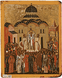 Icon of the Exaltation of the Holy Cross (Novgorod, 15th century) Icon